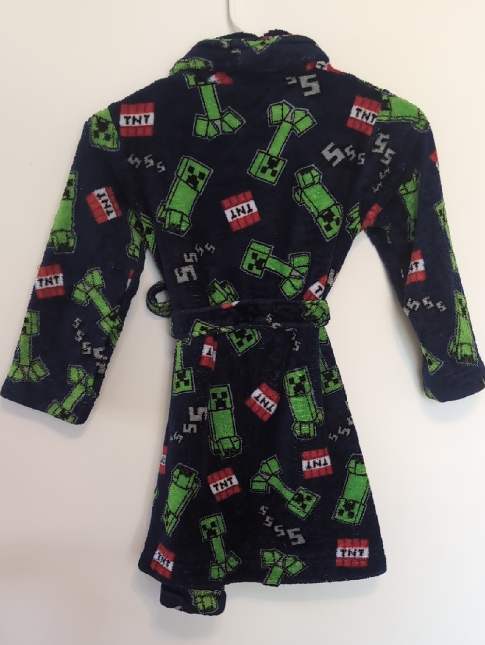 Minecraft Creeper TNT Robe Boys Size 6/7 See Condition - Picture 5 of 5